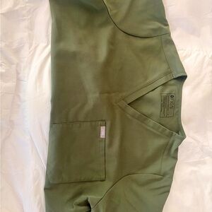 Figs Olive Green Scrub Top